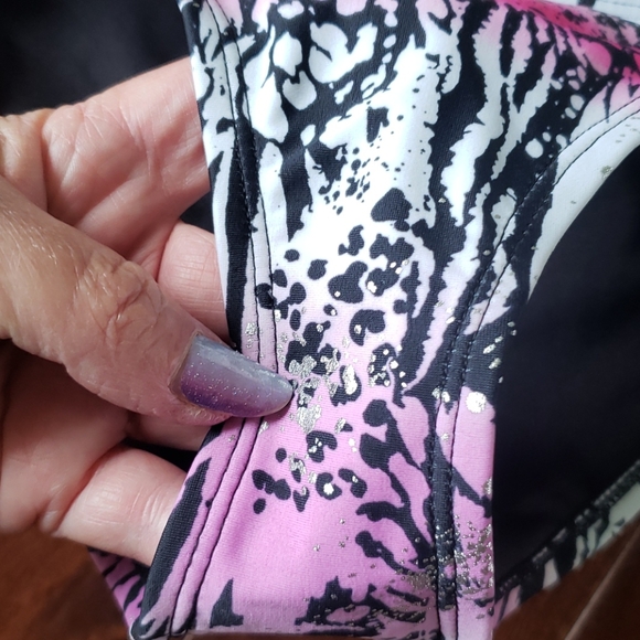 NWT Ruched Metallic Bikini Swimsuit Bottom sz S - Picture 3 of 10